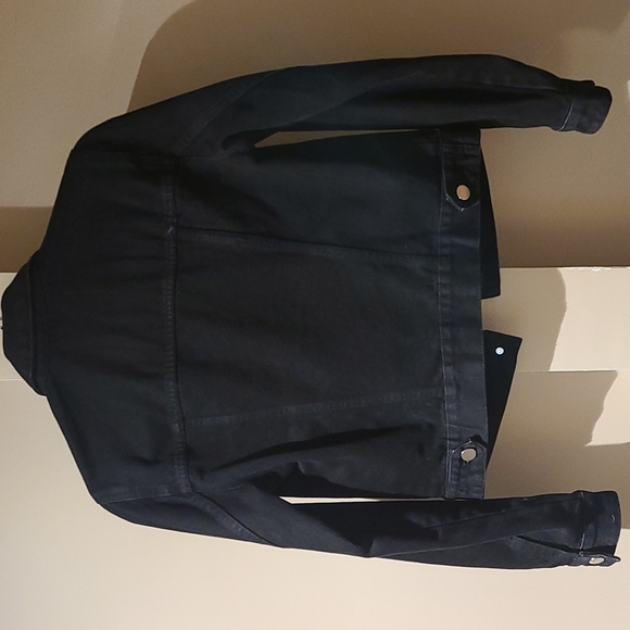 ZARA TRF Authentic Denim Black Cropped Jean Jacket - Picture 4 of 4